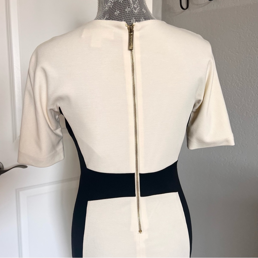 MICHAEL Michael Kors Black & White/Cream Sheath Dress - Picture 4 of 6